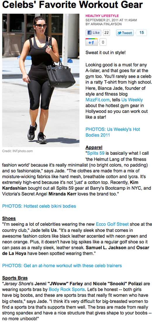 us weekly mizzfit celebrity fitness clothes